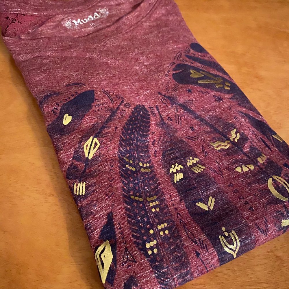 MUDD Girls Long Sleeve Boho Tee - EUC Sz 16